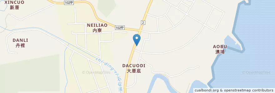 Mapa de ubicacion de 龍蝦大王 en Taiwan, 新北市, 貢寮區.