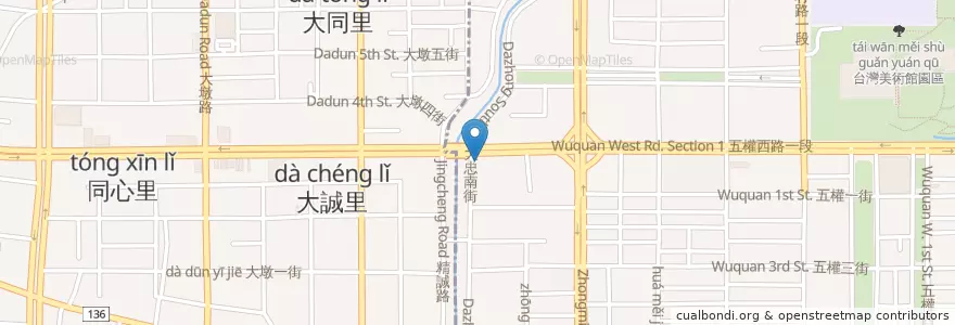 Mapa de ubicacion de 星巴克 en تایوان, تایچونگ.
