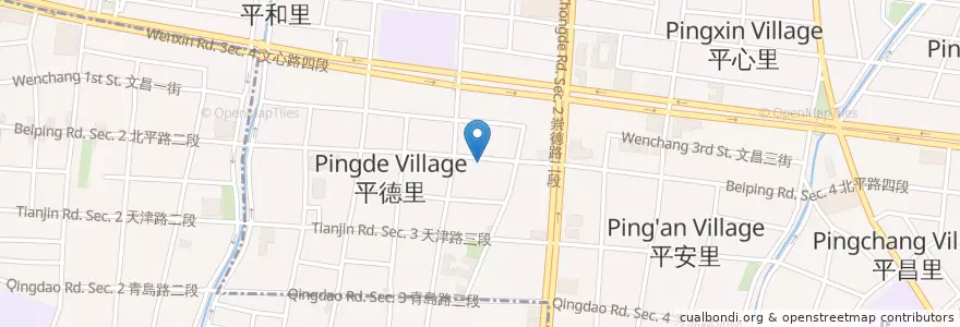 Mapa de ubicacion de 路易莎咖啡 en 타이완, 타이중 시, 베이툰 구.