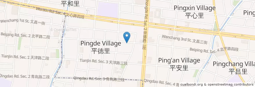Mapa de ubicacion de cama café en Taiwan, 臺中市, 北屯區.