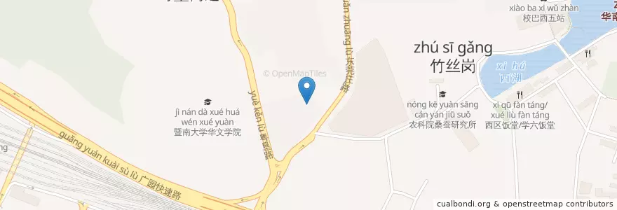 Mapa de ubicacion de 丽晴轩幼儿园 en 中国, 广东省, 广州市, 天河区, 五山街道.