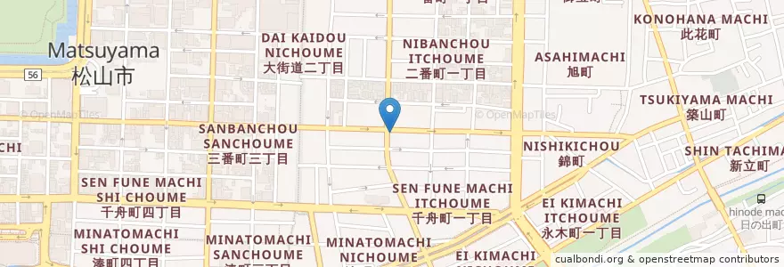 Mapa de ubicacion de ドラミ en ژاپن, 愛媛県, 松山市.