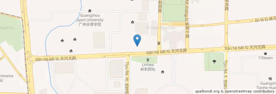 Mapa de ubicacion de China Everbright Bank en Çin, Guangdong, 广州市, 天河区, 林和街道.