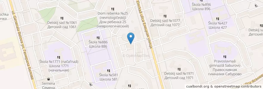 Mapa de ubicacion de Медстар en Rússia, Distrito Federal Central, Москва, Южный Административный Округ, Район Орехово-Борисово Южное.