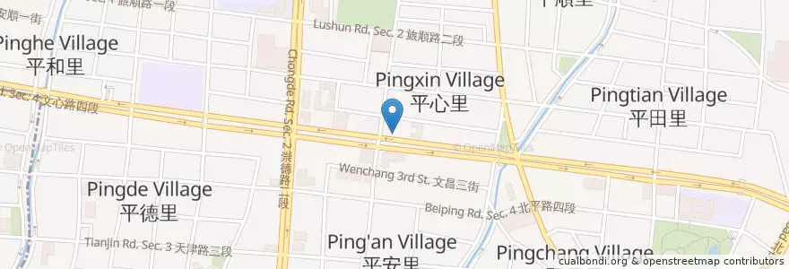 Mapa de ubicacion de 養鍋石頭 en 台湾, 台中市, 北屯区.