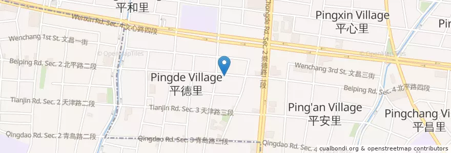 Mapa de ubicacion de 原記鵝肉冬粉 en 台湾, 台中市, 北屯区.