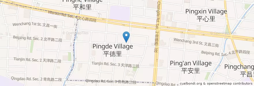 Mapa de ubicacion de 八漾鐵板燒 en Taïwan, Taichung, 北屯區.