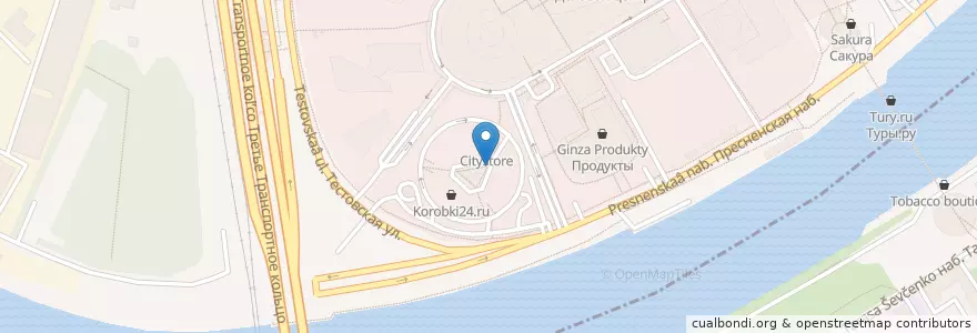 Mapa de ubicacion de ОбедБуфет en روسيا, Центральный Федеральный Округ, Москва, Центральный Административный Округ, Пресненский Район.