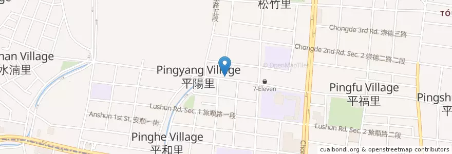 Mapa de ubicacion de 尚新自助餐 en 臺灣, 臺中市, 北屯區.