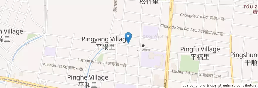 Mapa de ubicacion de 1314電競二館 en 臺灣, 臺中市, 北屯區.