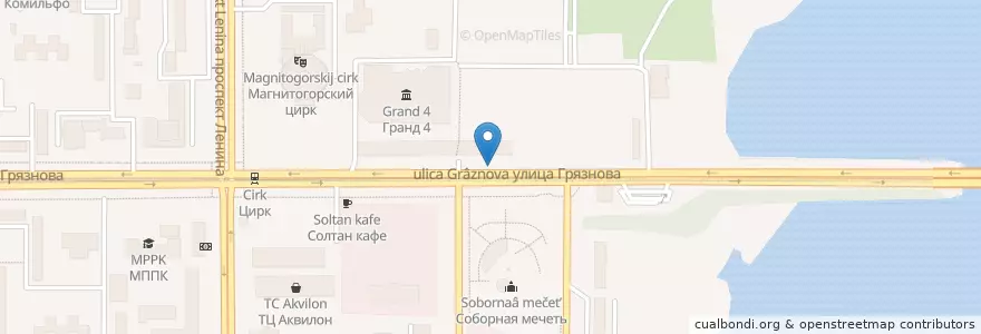 Mapa de ubicacion de Ост. "Южный переход" en ロシア, ウラル連邦管区, チェリャビンスク州, マグニトゴルスク管区.