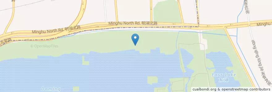 Mapa de ubicacion de 月下亭 en الصين, شاندونغ, 济南市, 天桥区, 大明湖街道.