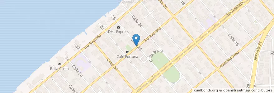 Mapa de ubicacion de Pollo 3ra. y 26 en キューバ, La Habana.