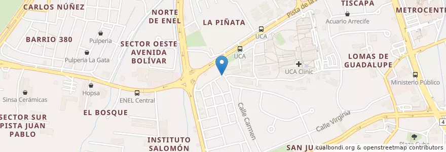 Mapa de ubicacion de Dra. Jackeline Lawey en Nikaragua, Departamento De Managua, Managua (Municipio).