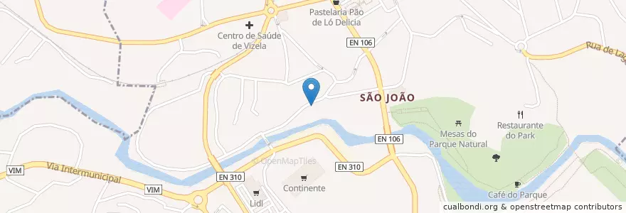 Mapa de ubicacion de Maquias Bar - Vizela en البرتغال, المنطقة الشمالية (البرتغال), براغا, Ave, Vizela, Caldas De Vizela.