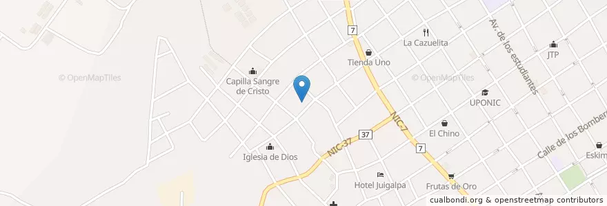 Mapa de ubicacion de 2nd iglesia Baptist Hebron en 尼加拉瓜, Chontales, Juigalpa (Municipio).