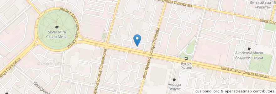 Mapa de ubicacion de Восточный банк en ロシア, 中央連邦管区, カルーガ州, Городской Округ Калуга.
