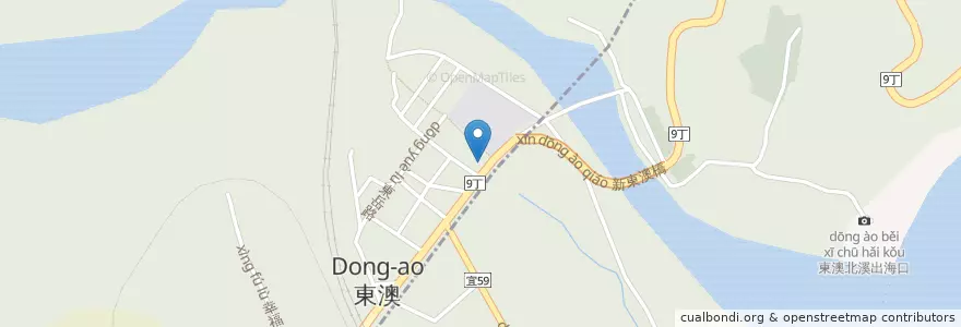 Mapa de ubicacion de 東澳聖心聖母堂 en 台湾, 台湾省, 宜蘭県, 南澳郷.