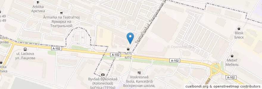 Mapa de ubicacion de Ника-мед en Russia, Distretto Federale Centrale, Oblast' Di Mosca, Раменский Городской Округ, Городской Округ Жуковский.