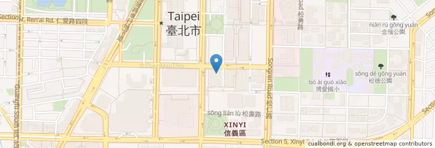 Mapa de ubicacion de FRANK en 台湾, 新北市, 台北市, 信義区.