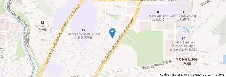 Mapa de ubicacion de Chef's en تايوان, تايبيه الجديدة, تايبيه, 士林區.