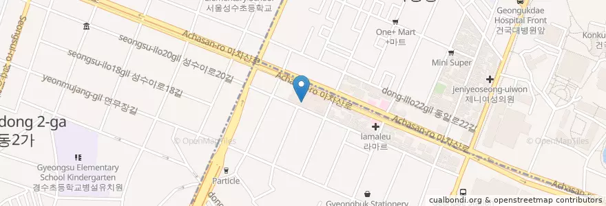 Mapa de ubicacion de Dore Dore彩虹蛋糕 en کره جنوبی, سئول, 광진구, 자양4동.