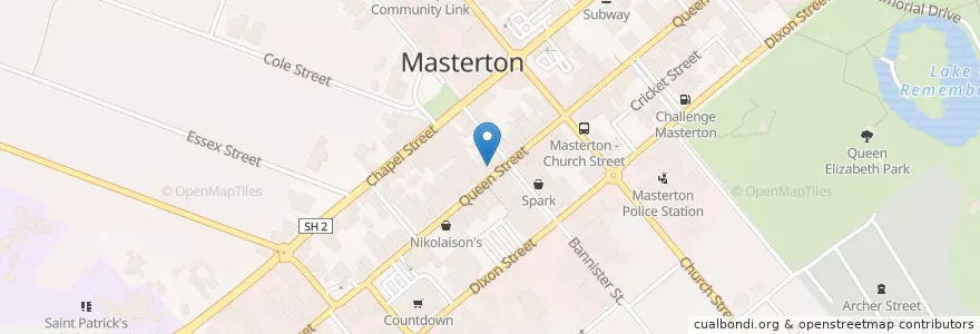 Mapa de ubicacion de Café Anatolia Masterton en Nueva Zelanda, Wellington, Masterton District.