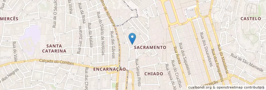 Mapa de ubicacion de Tapas da Trinade en Португалия, Área Metropolitana De Lisboa, Лиссабон, Grande Lisboa, Лиссабон.