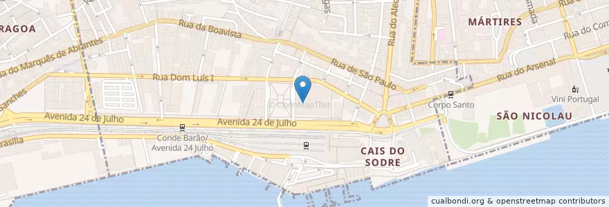 Mapa de ubicacion de TimeOut Market Lisboa en Portugal, Metropolregion Lissabon, Lissabon, Großraum Lissabon, Misericórdia.