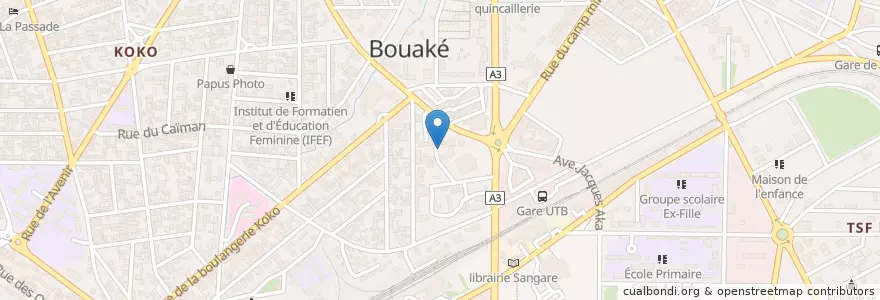 Mapa de ubicacion de La Colombe en Кот-Д’Ивуар, Валле-Дю-Бандама, Gbêkê.
