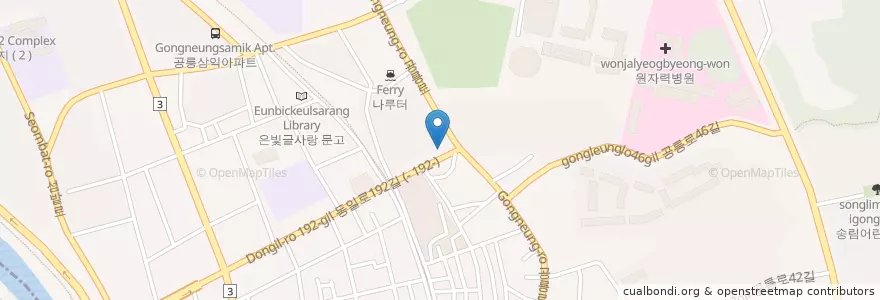 Mapa de ubicacion de Subway en Zuid-Korea, Seoel, 노원구, 공릉2동.