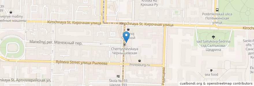 Mapa de ubicacion de Dnevnik en Russie, District Fédéral Du Nord-Ouest, Oblast De Léningrad, Saint-Pétersbourg, Центральный Район, Округ Смольнинское.