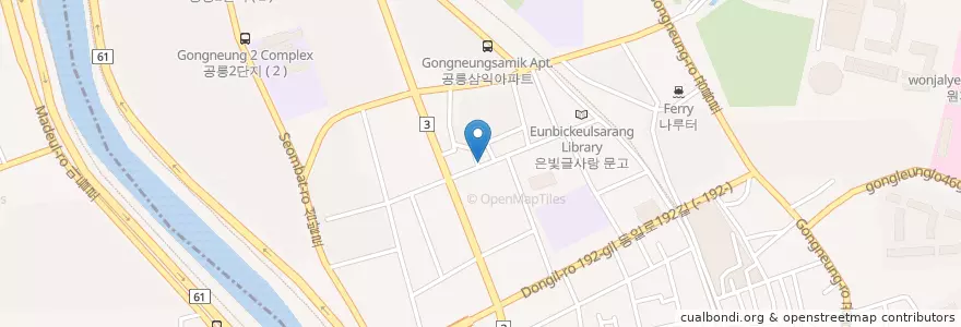 Mapa de ubicacion de 그린카 en Güney Kore, Seul, 노원구, 공릉1동.