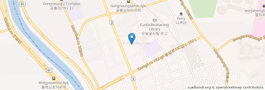 Mapa de ubicacion de 그린카 en Güney Kore, Seul, 노원구, 공릉1동.