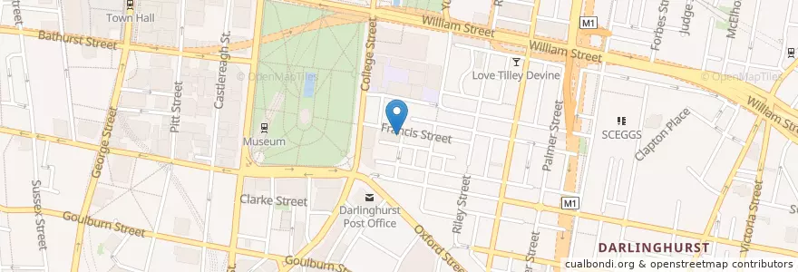 Mapa de ubicacion de Sydney Unitarian Church en أستراليا, نيوساوث ويلز, Council Of The City Of Sydney, Sydney.