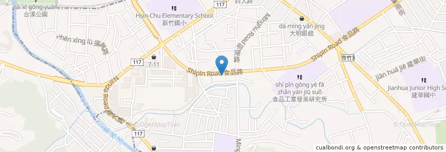 Mapa de ubicacion de 美芝城 en Taiwan, Taiwan, Hsinchu, 東區.