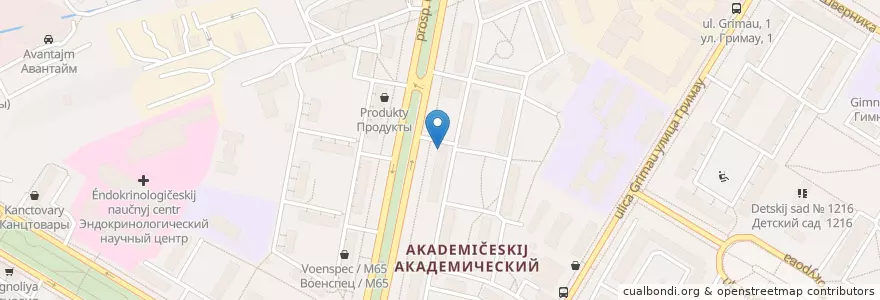 Mapa de ubicacion de Винный буфет en Russia, Central Federal District, Moscow, South-Western Administrative Okrug, Akademichesky District.