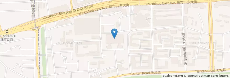 Mapa de ubicacion de 北京市第十一中学 en 중국, 베이징시, 허베이성, 东城区.