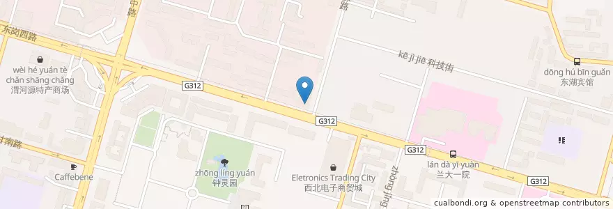 Mapa de ubicacion de 中国工商银行 en Cina, Gansu, 兰州市 (Lanzhou), 城关区, 团结新村街道.