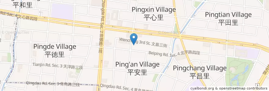 Mapa de ubicacion de 巧沛東方美 en Taiwan, 臺中市, 北屯區.
