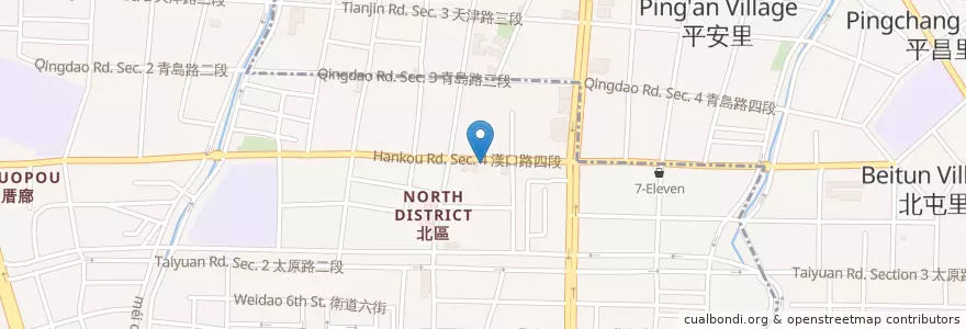 Mapa de ubicacion de 早安美芝城 en Taiwan, Taichung, Distretto Di Beitun, Distretto Settentrionale.