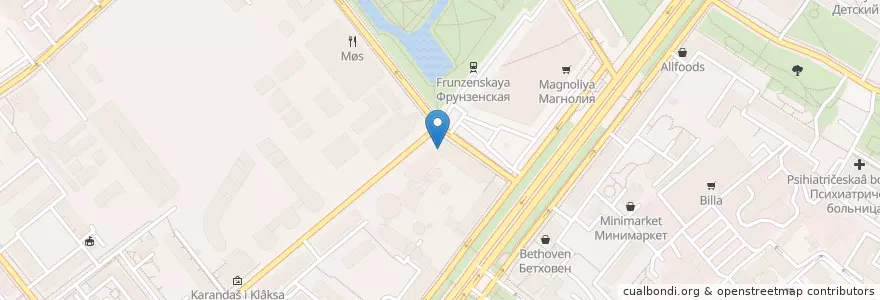Mapa de ubicacion de Дело в coffee en Rusia, Distrito Federal Central, Москва, Distrito Administrativo Central, Район Хамовники.