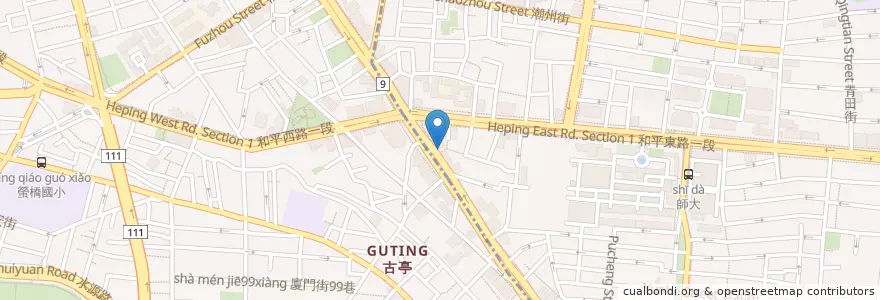Mapa de ubicacion de 西堤牛排 en Taiwan, New Taipei, Taipei, Zhongzheng District.