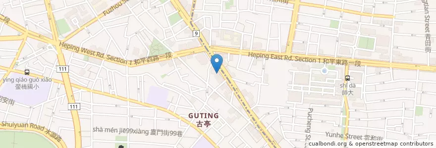 Mapa de ubicacion de 米哥烘培坊 en Тайвань, Новый Тайбэй, Тайбэй, 中正區.