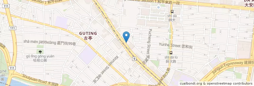 Mapa de ubicacion de 小銅板牛排 en 台湾, 新北市, 台北市, 大安区, 中正区.
