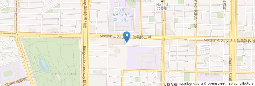 Mapa de ubicacion de 桔梗三明治 en Taiwan, Nuova Taipei, Taipei, 大安區.