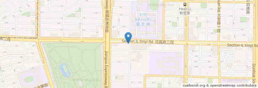 Mapa de ubicacion de 艾比會館 en Тайвань, Новый Тайбэй, Тайбэй, Даань.