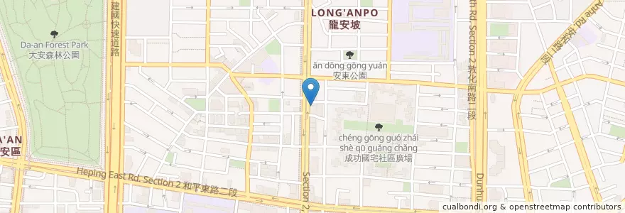 Mapa de ubicacion de 謝記珍寶食品莊 en 臺灣, 新北市, 臺北市, 大安區.