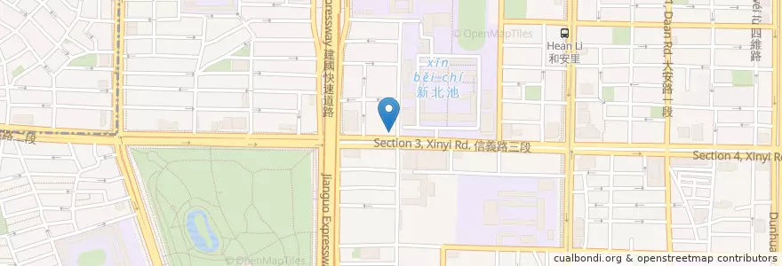 Mapa de ubicacion de 家伙 手作食堂 en Taiwán, Nuevo Taipéi, Taipéi, 大安區.