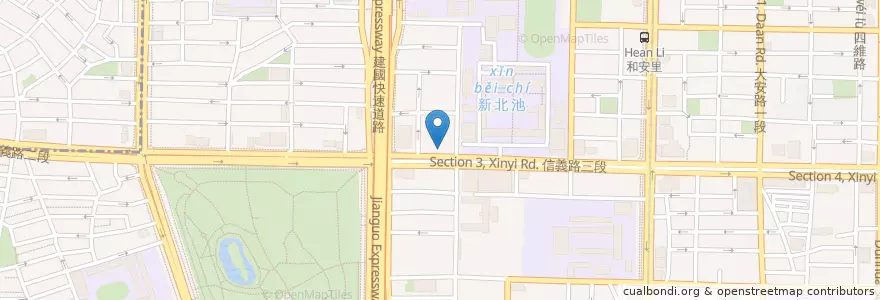 Mapa de ubicacion de 爭鮮sushi en تايوان, تايبيه الجديدة, تايبيه, 大安區.